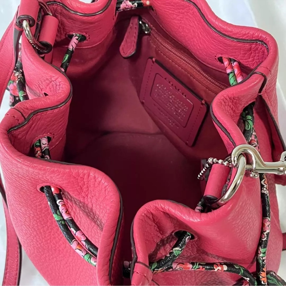 Coach Petal Bag In Leather Floral Mix Crossbody Bag F57543. - Picture 6 of 12